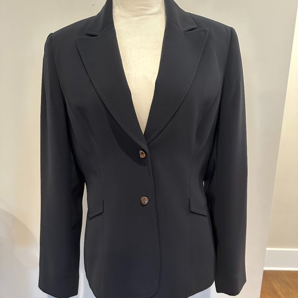 Tahari Arthur S Levine Navy Suit Jacket - Size 10 - Picture 1 of 5